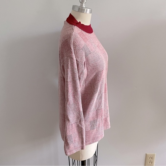 Bobbie Brooks Sport Vintage Pullover Sweater- Red and White- Size Small - Picture 4 of 6